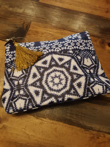 Indigo Blue Zip Pouch