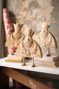 The # Kings, set of 3 painted metal kings