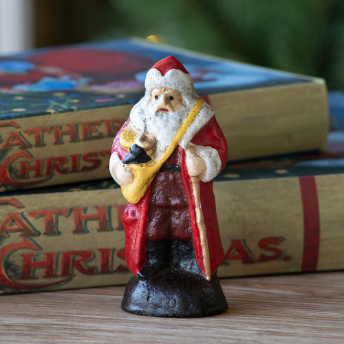Cast Iron Santa with Toy Bag