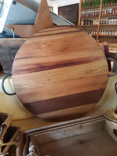 Round wood charcuterie tray