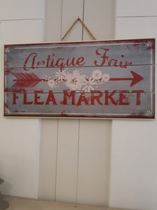 Antique flea market sign