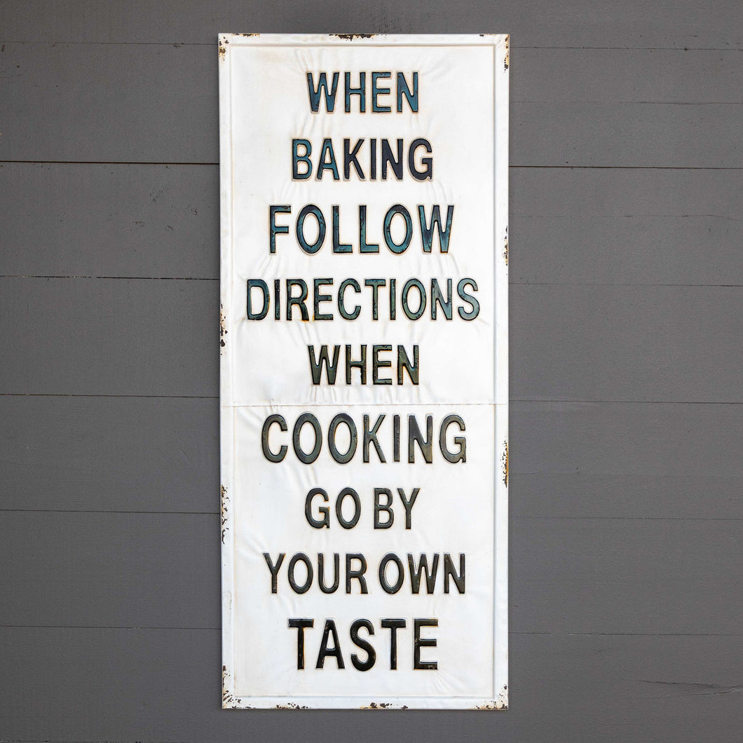 Metal Cooking Sign