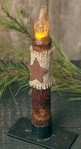 Burlap Star Taper in Burnt Mustard - 6