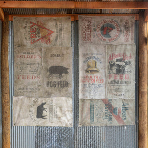 Make-Do Feed Sack Window Covers