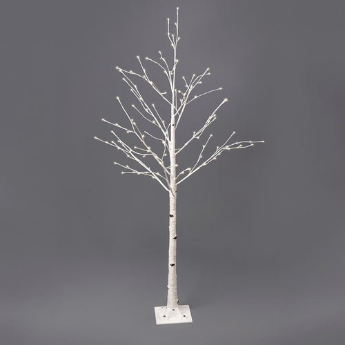 6' Lighted White Birch Tree