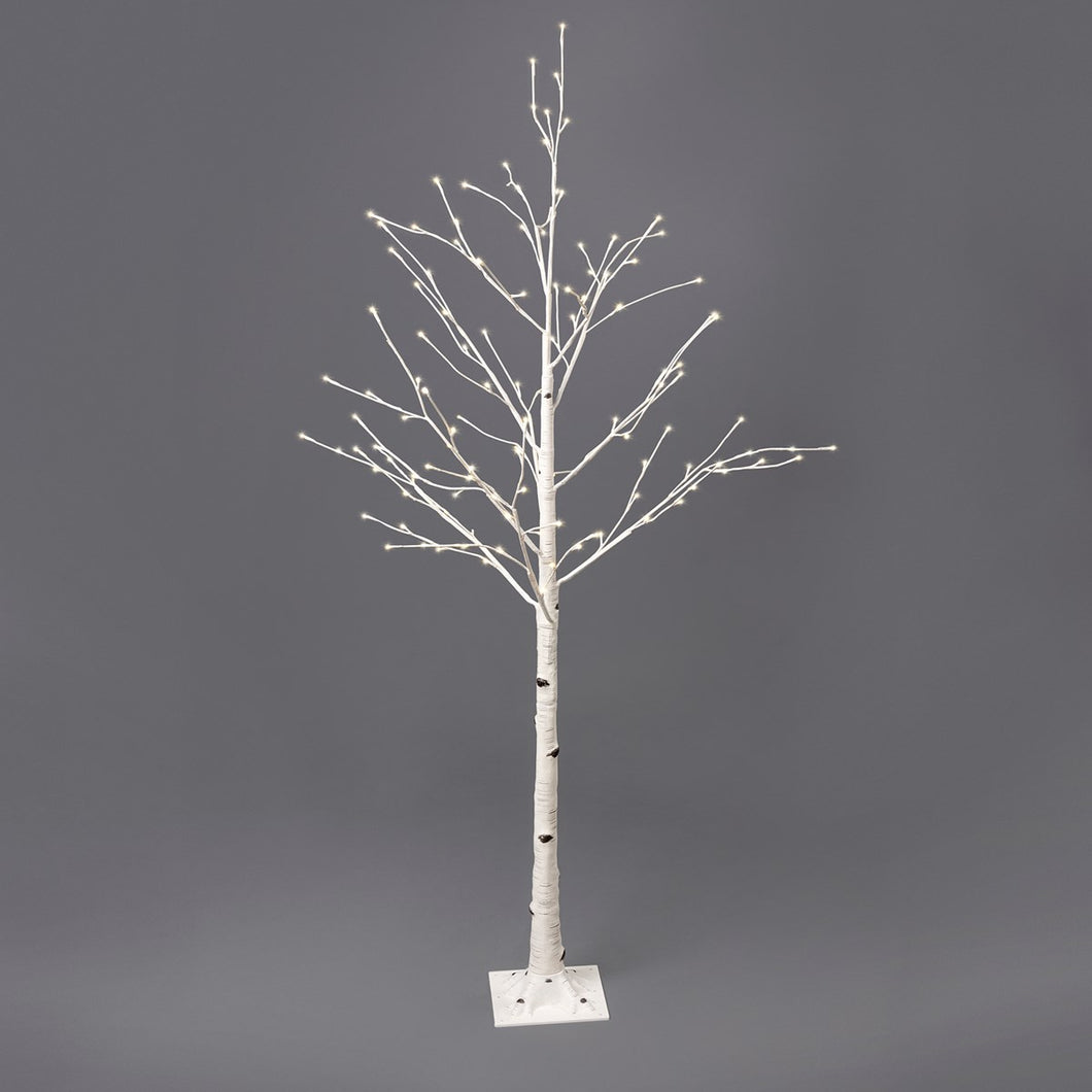 6' Lighted White Birch Tree