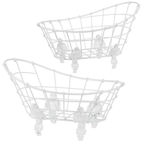 Enamel White Wire Bathtub
