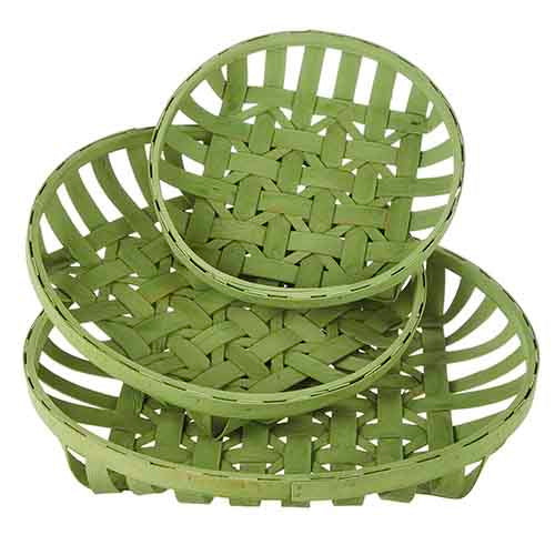 GREEN ROUND TOBACCO BASKET