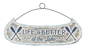 "Life is Better at the Lake" Canoe Wall