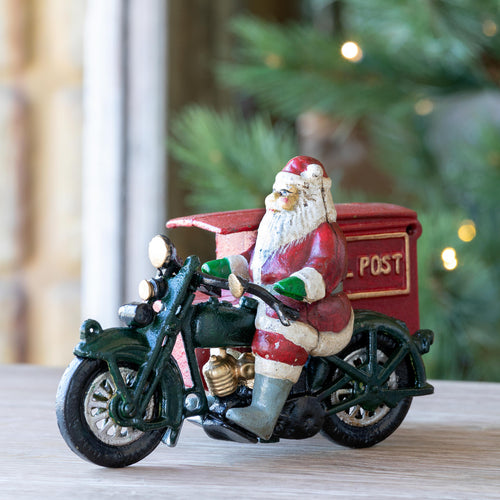 Cast Iron Santa on Parcel Post Cycle
