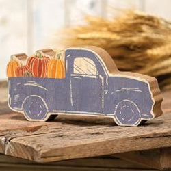 Chunky Blue Pumpkin Truck Sitter