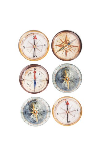 Watercolor Compass Magnet (6 pc. set)