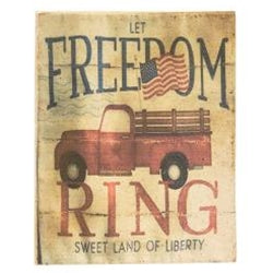 Let Freedom Ring Truck Beeswax Dipped Canvas