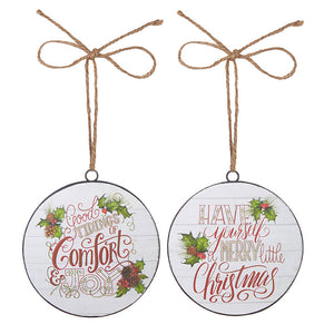 HOLIDAY SENTIMENT DISC ORNAMENT