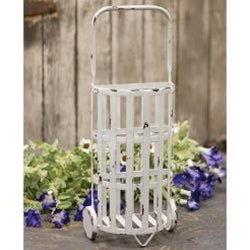Chippy White Shopping Trolley