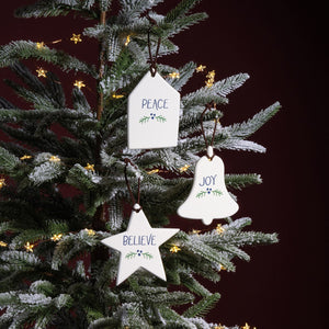 Ornament Set - Peace Believe Joy