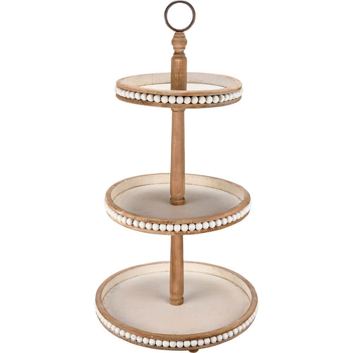 Tray - 3 Tiered White Round
