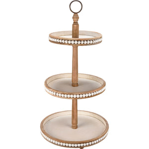 Tray - 3 Tiered White Round