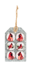 Load image into Gallery viewer, Tribal Cardinal Magnet (6 pc. set)