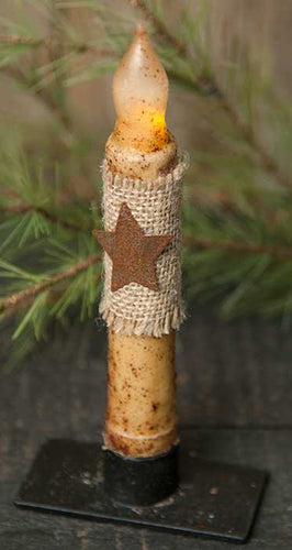 Burlap Star Taper in Burnt Ivory - 6