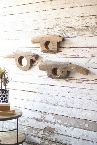 repurposed oxen cart mirrors