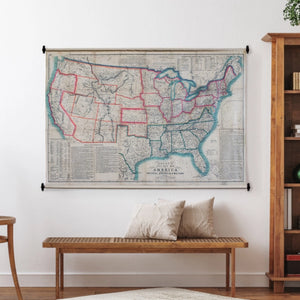 Hanging Map "America"