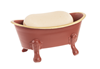 Terracotta Mini Bathtub with Gold Trim