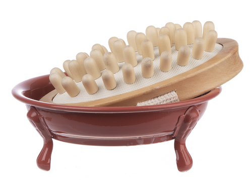 Terracotta Claw Foot Enamel Round Tub