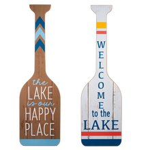 Load image into Gallery viewer, Lake Greeting Paddle Wall Decor
