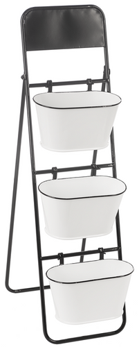 Black & White Enamel Chalkboard Bucket Displayer