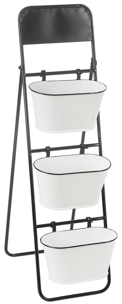 Black & White Enamel Chalkboard Bucket Displayer