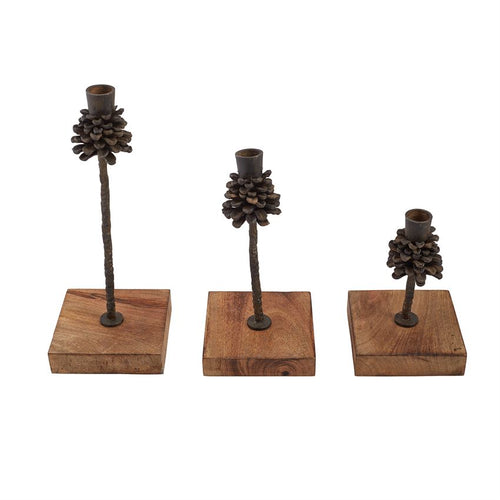 Pine Cone Candle Holder