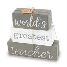 Load image into Gallery viewer, Teacher Block Decor Set